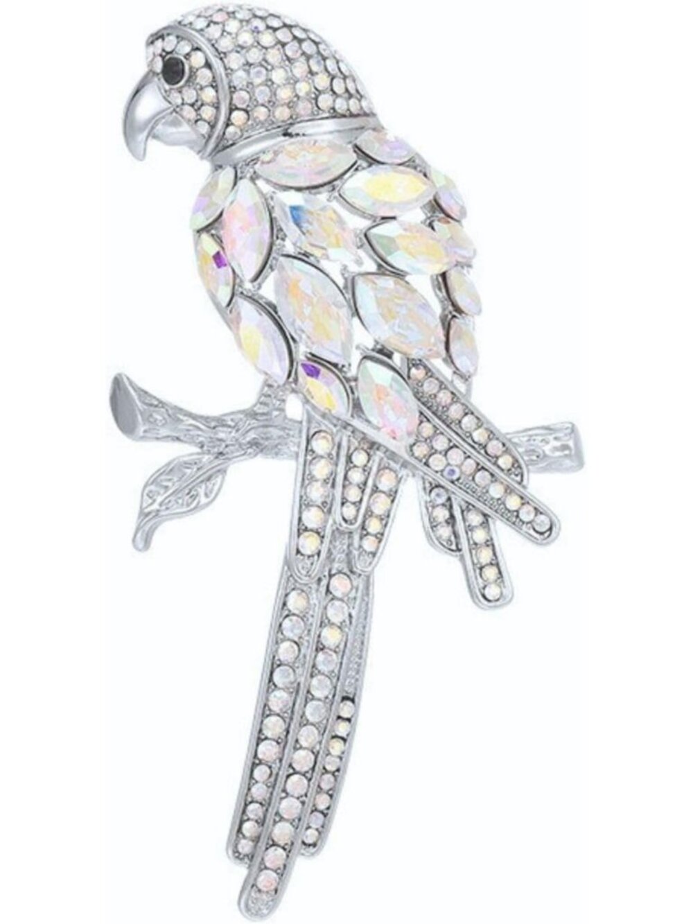 Elegant 18K Gold Rhinestone Animal Brooch Pin - Wedding & Holiday Jewelry
